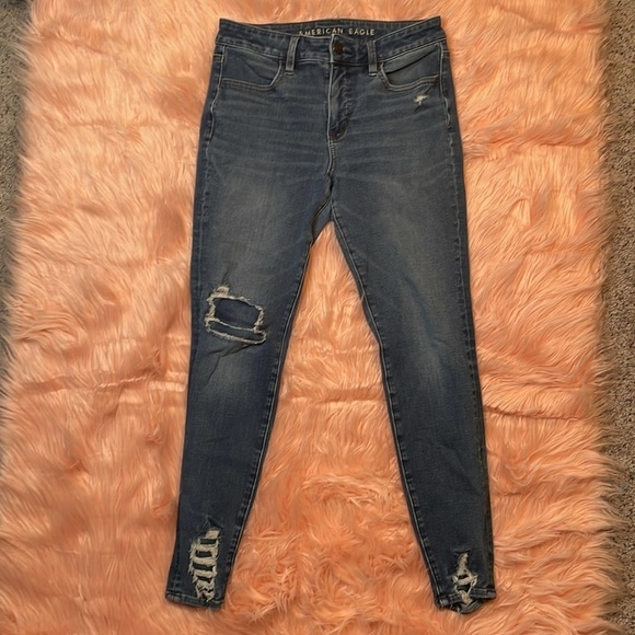 American Eagle The Dream‎ Jean Hi Rise Stretch Jegging Size 6 - Picture 2 of 9
